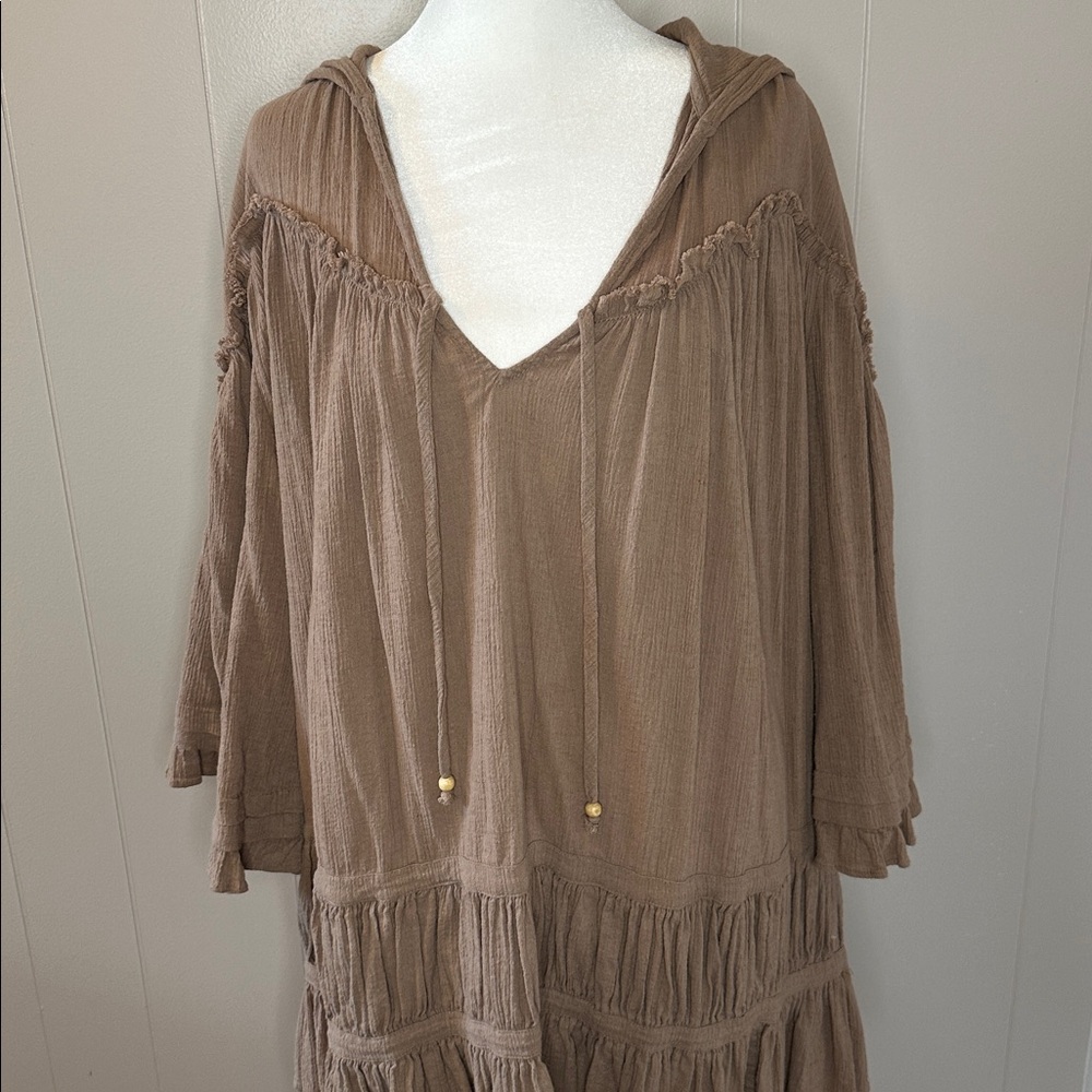 EUC Free People Soak Up the Sun Hooded Tunic Top - Picture 3 of 15